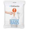 Brabantia PerfectFit Bags B Sacchetti per Spazzatura, 5L, Bianco, Dispenser da 60 Sacchetti