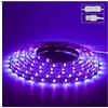 GREENIC Striscia LED UV Nera Con Luce, 2 m, 120 Perline per Lampada, Cavo USB 1.5 m, DC5V 10W Flessibile, per Feste, Halloween
