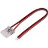 V-TAC Connettore flessibile innesto rapido per strisce LED COB di larghezza 10mm da 2 PIN e cavi a saldare - sku 2665