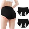 Kunoli 2 Paia di Slip Pants Donna Incontinenza, Mutande Ciclo, Slip Mestruali Donna per Incontinenza da Leggera a Moderata (Arancione, XXL)