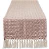DII Woven Basic - Runner da tavolo con motivo a zigzag, 38 x 274 cm, colore: Cannella
