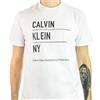 Calvin Klein Uomo T-Shirt Maniche Corte Graphic con Logo, Bianco (Brilliant White), XL