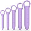 CSEDF-CRYP Dilatatori Silicone 5 Pezzi, Dilatatore Vaginale, Dilatatore Ano per Donna Uomo, Viola