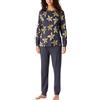 Schiesser Pigiama Lungo da Donna, in Cotone, MOD. Modal-Nightwear, Grafite_182019, 44