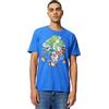 Nintendo Mario And Friends Circle - Maglietta retrò da Uomo - Blu - M