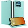 MOJIA Cover per Motorola Edge 60 Fusion/Edge 60, [Forte Chiusura Magnetica] Case Portafoglio in Pelle PU Premium, Custodia a Libro per Telefono con Porta Carte. Menta verde