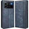 MOJIA Cover per Doogee Note 56 / Note 56 Plus/Note 56 Pro, PU Custodia Antiurto Resistente ai Graffi, Custodia Flip Portafoglio per Telefono con Supporto e Slot per Schede. Blu