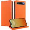 MOJIA Cover per ZTE Nubia Air, [Forte Chiusura Magnetica] Case Portafoglio in Pelle PU Premium, Custodia a Libro per Telefono con Porta Carte. Arancia