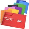 ACROPAQ - 10 Cartelline 3 Lembi A4 - Fino a 200 Pagine, Dorso Estensibile - Cartelle Portadocumenti, Cartelline per Documenti A4, Cartellina con Elastico