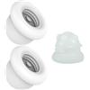 CoundCo Set di 2 penis sleeve estensibili in silicone - Manicotto elastico con anello alla base e copertura del glande, accessori intimi per uomini e coppie per maggiore sensazione