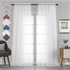 Chyhomenyc Tende trasparenti extra lunghe in voile bianco, lunghezza 305 cm, confezione da 2, tende per finestre per archi di nozze, feste di compleanno, corridoio, camera degli ospiti, casa di