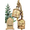HIGHBIX 10 cm grandi, rustico, vintage, portafortuna, campanelle rotonde di mucca su corda, decorazione da appendere alla parete (2)