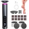ChaneeHann Pedicure Elettrico e Raspa Piedi con 9 Velocità, Testine Intercambiabili, Schermo LCD e Batteria 2000mAh per Cura dei Piedi Domestica e Professionale