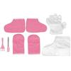 Agatige Cera di cera di paraffina e fodera per le mani, guanti usa e getta guanti set di piedi set di guanti morbidi kit di cura a mano di cotone medi per cura della mano e del piede