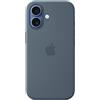 APPLE Custodia MagSafe in silicone blu Apple per iPhone 17 con tracolla e ricarica wireless