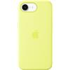 APPLE Custodia Apple Silicone per iPhone 16e Neon Yellow Protezione elegante e sicura