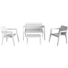 TOOMAX - Set da giardino Riviera 4 posti Bianco