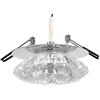 Akozon Riuty Faretto da Incasso a soffitto a LED, faretto da Incasso a 3W, Paralume in Cristallo, Decorazione per la casa, Apertura 5-8 cm (Bianca)