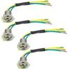 EMSea 4 Pezzi Portalampada Per Faro Moto A 3 Fili Compatibile Con Jialing JH70 14 Cm