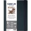 Canson Professional Book, Carta da illustrazione, tinta unita, 200 gsm, Quaderno cucito, copertina rigida, 21,6 x 27,9 cm, bianco, 40 fogli