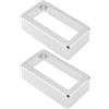 SG Store 2 Pezzi Di Cover Per Pickup Humbucker Stile Aperto In Metallo Guscio Di Ricambio 70x38x20mm Per Chitarra Elettrica Humbucker Cromato