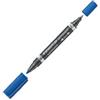 STAEDTLER Pennarello Lumocolor Permanent Duo 348 punta feltro - punta 0,6mm e 1,5mm - blu - Staedtler (unità vendita 1 pz.)