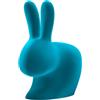QEEBOO SEDIA BABY RABBIT VELVET, 90009 AZZURRO