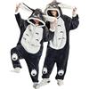 HULG Tutina per Adulti, Costume da Animale, Tutina Unisex in Peluche, Pigiama Cosplay di Halloween, Pigiama Intero per Feste (Men,3XL)