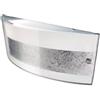Ciciriello S.r.l Applique da Parete in Vetro con Decoro Foglia Argento 2xe27 Brunei Ondaluce
