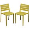 MIlani Home CABOT - set 2 sedie in polipropilene impilabile