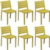 MIlani Home CABOT - set 6 sedie in polipropilene impilabile