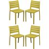 MIlani Home CABOT - set 4 sedie in polipropilene impilabile