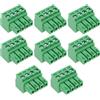 VGOL 8 Pezzi Di Connettori Audio A 4 Pin Verdi Spaziatura Pin 3,5 Mm Compatibile Con Phoenix