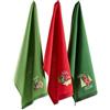 DII Set di asciugamani da cucina decorativi in cotone, 18 x 28, Jingle for Joy, 3 conteggi