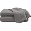 MARTEX - Set di lenzuola, 100% poliestere, colore: Grigio, Twin