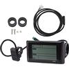 Socobeta Display LCD per Bici Elettrica S900 24V 36V 48V, Pannello del Misuratore di Visualizzazione Registrazione in Tempo Reale Impermeabile per Bici Elettrica per Scooter Cavalcare