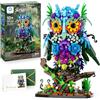 Sillbird Gufo floreale giocattolo da costruzione, idea regalo per bambini a partire dagli 8 anni - animali costruibili modello Botanical Collection