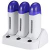 Zunate Depilazione Ceretta Rullo Scaldacera Kit, Scaldarullo On Roll Riscaldatore 1/2/3Types Cartridge Wax Depilatory, Depilatore Cera Scaldacera Elettrico (C)