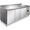 Tavolo refrigerato 3 porte con lavello -2°/+8° C | 202 x 70 x 96 cm