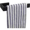 TocTen Porta asciugamani/anello per asciugamani, spesso in acciaio inox SUS304, da 22,9 cm, resistente, barra per asciugamani quadrata per accessori da bagno (nero, 22,9 cm)