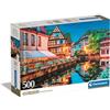 Clementoni Puzzle Collection - Strasbourg Old Town - 500 Pezzi - Puzzle Adulti, Poster Incluso, Divertimento Per Adulti, Made In Italy, 35544