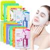 DiviDermy 12 Pezzi Maschere Viso in Tessuto, Skincare Maschera Idratante e Lenitiva, Face Mask per Donne, Maschera Acido Ialuronico Viso, Maschere-Bellezza, Aumentare lucentezza e Umidità