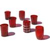 Zafferano Melting Pot Set da 6 Bicchieri Rosso