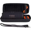 Khanka EVA Difficile Caso Viaggiare trasportare sacchetto per JBL Charge 5/Charge 4 Speaker Bluetooth (Tutto nero)