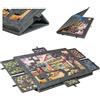 OUGPIU Tavola Puzzle Pieghevole,Tavolo Puzzle Inclinabile con 6 Cassetti,Leggero in Feltro Puzzle Plateau con Supporto e Copertura Progettati 2 in 1 Portatile Salvaspazio Può Ospitare 1000 pezzi (Nero)