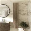 Parama Colonna bagno sospesa 140x30cm rovere scuro vintage wenge apertura push&pull reversibile | Hexa