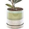 Chive - Vaso per cactus e piante in ceramica Big Minute, 12,7 cm, con foro di drenaggio e piattino staccabile, ideale per interni ed esterni (cemento verde)