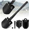YOUNGDO Pala Pieghevole Multifunzionale, YOUNGDO 10-in-1 Pala da Campeggio Multiuso per Sopravvivenza in Acciaio, Pala Portatile per Sopravvivenza, Giardino, Campeggio