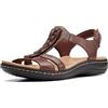 Clarks Women's Laurieann Kay Flat Sandal, Tan, Numeric_7_Point_5