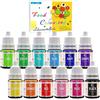 Limino Coloranti Alimentari 12 Colori - Colorante Alimentare Liquido per Decorare Torte, Colorare Zucchero, Cuocere e Cucinare - Food Coloring Vivace per Glassa, Slime Fai-da-te e Aerografo - 6ml Ciascuno